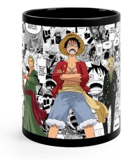 Buy One Piece Character Monkey D. Luffy Anime Printed Ceramic Coffee Mug 325ml in UAE