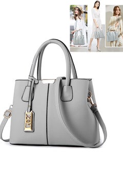 Buy Fashionable and Versatile Large Capacity Crossbody Bag Zipper Handbag Tote Bag Shoulder Bag Suitable for Office Travel Elegant Daily Bag Gray Classic Style in Saudi Arabia