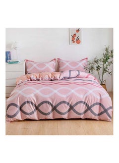 Buy 4-Piece Single Size Duvet Cover Set Microfibre Sundown 1 Duvet Cover 160x210 cm; 1 Fitted Sheet 120x200x25 cm; 2 Pillow Cover 48x74cm Multicolor in UAE