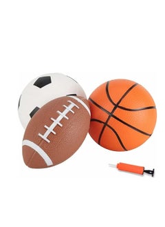 Buy PVC elastic inflatable ball basketball football rugby racket racket air pump set toy ball .with pump in UAE