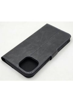 Buy Iphone 12 Pro Max Kaiyue Flip Leather 360 Full Cover - Dark Grey in Egypt