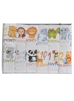 Buy A Set of 12 Barbitose for Newborns Decorated with the Names of the Months in Saudi Arabia