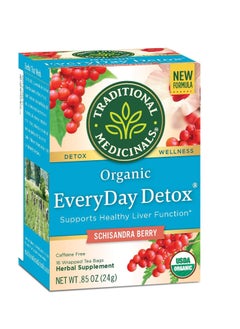 Buy Traditional Medicinals Organic Everyday Detox Schisandra Berry 16 Wrapped Tea bags 24g in UAE