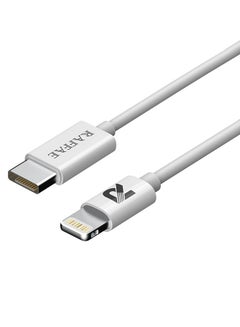 Buy 25W PD Fast Charging USB Type C to Lightning Strong and Durable 1M Cable for iphone 14/14 Plus/14 Pro/14 ProMax, Samsung, OnePlus, Huawei - White in UAE