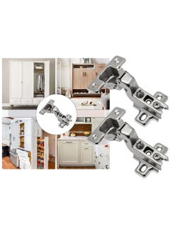 Buy Danco Pack Of 2 Steel Concealed Hinges 35Mm 2 Hole F/Bend For Cupboard Cabinet Wardrobe Doors Made In Italy F85080C44 in UAE