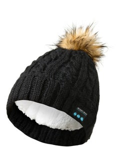 اشتري Bluetooth Knitted Hat With Mic One Size Black في السعودية