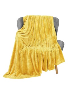 Buy PIONEER SILKY SOFT YELLOW FLANNEL 200 X 220 CM BLANKET in UAE