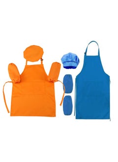 Buy 2-Piece Kids Aprons with Chef Hat and Sleeve Set in UAE