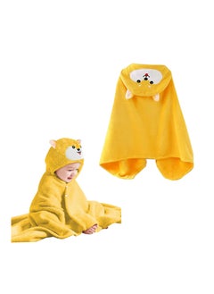 Buy Baby Bath Towel with Hood, 70*140cm Ultra Soft Highly Absorbent Bathrobe Blanket Toddlers Bathrobe, Washcloth Set with Cute Animal Design for Baby Girls Boys 0-3 Years in Saudi Arabia