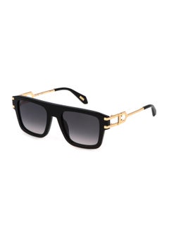 Buy Unisex Square Shape  Acetate Sunglasses SJC096 530700 - Lens Size: 53 Mm - Shiny Black in Saudi Arabia