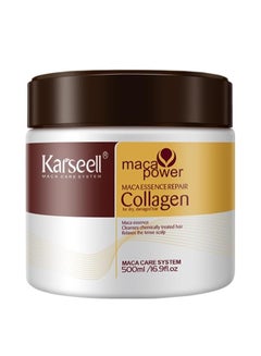 Buy Karseell Collagen Maca Hair Treatment Deep Repair Conditioning Hair Mask Argan Oil Coconut Oil Essence for Dry Damaged Hair All Hair Types 16.90 Fl oz 500ml in UAE