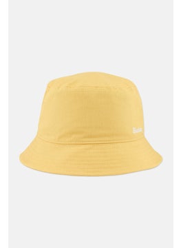 اشتري Unisex Embroidered Logo Bucket Hats, Light Yellow في الامارات