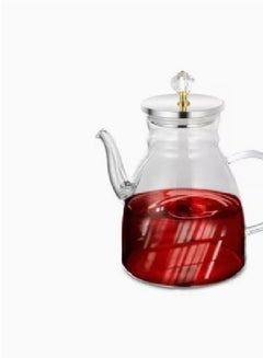 اشتري طقم إبريق شاي زجاجي مقاوم للحرارة شفاف في السعودية