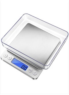 Buy Accurate Electric Kitchen Scale,Mini Electronic Scale,Mini Digital Scale,Food Weighing Scale,Grams Scale Ounce Scale 3kg/0.1g Two Tray(Silver) 12.7 x 10.4 x 1.1cm in UAE