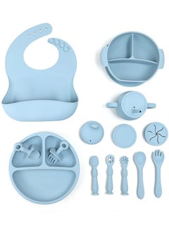 Buy Set of 15 Baby Feeding Set Silicone Baby Tableware Set Non-Slip Self Feeding Utensils for Toddlers in Saudi Arabia