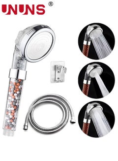 Buy High Pressure Shower Filter,Filter Shower Head 3 Modes,Hand Held Shower Head With Shower Hose And Holder,For Hard Water And Filtering Impurities,3PCS in UAE