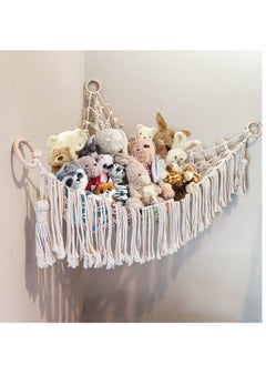 Buy Stuffed Animal Toy Hammock Macrame with Light, Corner Toy Corner Hammock Organizer Display Holder Net for Hanging Stuff Animals in UAE