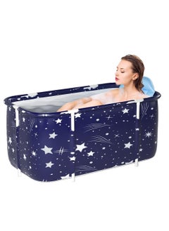 Buy Portable Folding Bathtub Adult Freestanding Bath Bucket Big Capacity Tubs Bath Washing Storage Portable Pet Bathtub Bathroom Bucket Mobile Bathtub in Saudi Arabia