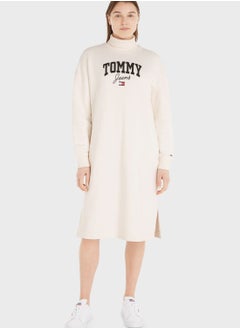 Buy Logo Knitted Hooded Dress in Saudi Arabia