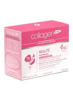 Buy Collagen Vital Marine Collagen 15 Sachet Strawberry 128.1g in UAE