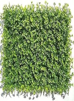 Buy DIY Artificial Plastic 3D Square Plants Grass Eucalyptus Leaves for Wall Garden Lawn Landscaping Green) in Egypt