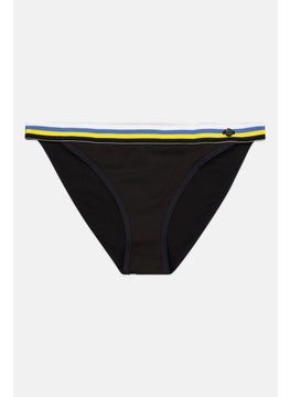 Buy Women Stripe Bikini Bottom, Black Combo in UAE