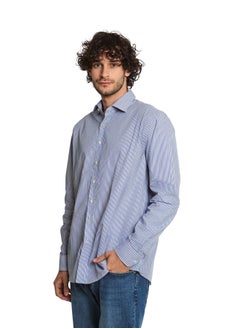 Buy Fancy Regular Fit Cotton Shirt With Spread Collar And Long Sleeves in Egypt