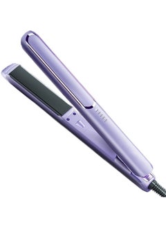 Buy Ceramic Hair Straightener and Curler 30mm - Five-Level Temperature Control, Fast Heat-up, Negative Ion Technology, Damage Protection (Purple) in Saudi Arabia