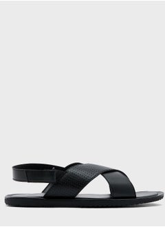 Buy Men'S Cross Strap Sandals in UAE