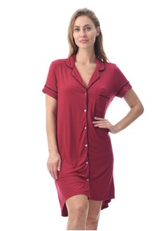 Buy Elegant and Comfortable Sleepwear Sleepshirt Maroon in UAE