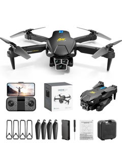 اشتري M3 Foldable Drone Triple Camera HD Professional Quadcopter Remote Control Optical Flow Obstacle Avoidance Toy Gift for Kids في السعودية