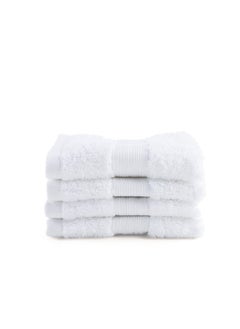 Buy Maxima 4-piece Fingertip Towel Set 30x30cm - White in UAE