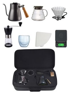 Buy V60 Pour Over Coffee Set, Drip Coffee Maker Set, Hand Brewing Coffee Accessories Kit with Portable Travel Bag 60*30*18cm in Saudi Arabia