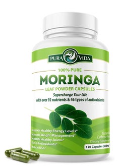 Buy Moringa Leaf Powder 500mg 120 capsules in UAE