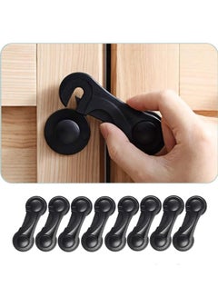 Buy Child Safety Cabinet Locks 8 Pack Children is Safety Lock Anti Pinch Hand Children is Cabinet Door Lock Baby Proofing Latches Lock for Drawers Cabinets Oven Fridge Toilet Seat Black in Saudi Arabia