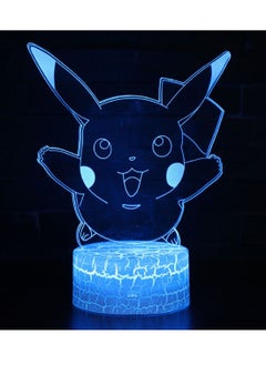 اشتري 3D Illusion Go Pokemon Night Light 16 Color Change Decor Lamp Desk Table Night Light Lamp for Kids Children 16 Color Changing with Remote Pikachu في الامارات