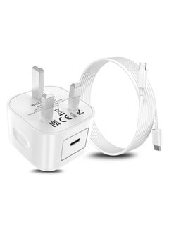 Buy USB C Charger for iPhone 15, 20W PD USB C Fast Charger Plug with 6FT USB C to C Cable for iPhone 15/15 Plus/15 Pro/15 Pro Max, iPad Pro/Air/Mini Type C Series in UAE