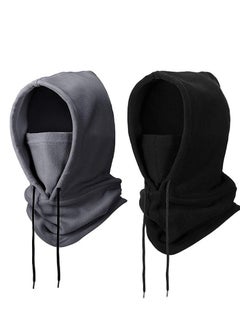 Buy Thermal Fleece Hats - 2-Pack Perfect for Riding, Skiing, and Sports. Stay Warm and Stylish with this Heavyweight Winter Fleece Balaclava and Neck Wrap Combo. One Size Fits All in UAE