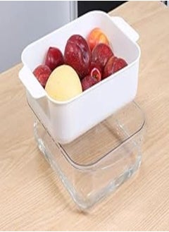 Buy New Double Layer Kitchen Kitchen Laundry Basin Multi-Function Plastic Acrylic Laundry Basin Fruit and Vegetable Home Laundry Basket Fruit Basket for Washing and Drying Vegetables Fruits - Multicolored in Egypt