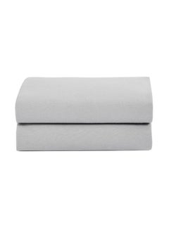 Buy Pack Of 2 Crib Fitted Sheets, Grey in UAE