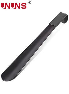 Buy Shoe Horn,Long Shoe Horn For Seniors,Metal Long Shoehorn Boot Horn For Boots,42cm Boot Horn With Leather Handle,Home Shoes Wearing Tool,Household Shoehorn For Kids Men Women Pregnancy,Black in UAE