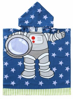 Buy Kids Beach Towel, Hooded Bathrobe Towel Wrap, Cartoon Astronaut Soft Bath Poncho in Saudi Arabia