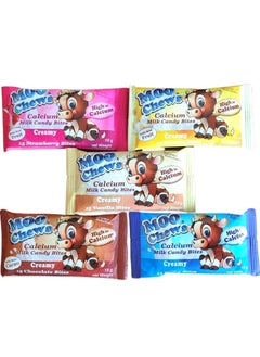 اشتري Moo Chews Calcium Milk Bites Assorted Flavour Pack of 5 في الامارات