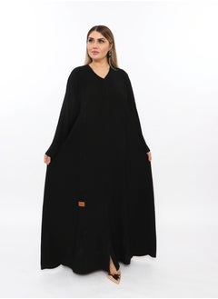 Buy A Dark black Practical Abaya, With A Unique Design in Saudi Arabia