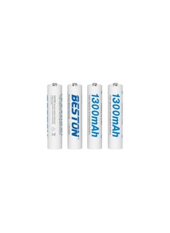 Buy Beston Rechargeable AAA Batteries 1300mAh - Pack of 4 in UAE