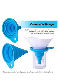 اشتري Silicone Funnel 3D Funnel Set Collapsible Printer Resin Filter Disposable with Cone Resin Funnel Paint Strainer Kit for Uncured Recycling Kitchen Bakeware for Liquid Powder Transfer في الامارات