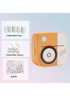 اشتري D2 Mini Label Printer Inkless Wireless Portable Thermal Printer Photo Printer, Spec: Consumables Set في السعودية