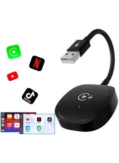 Buy Wireless CarPlay Adapter, Magic Box CarPlay Wireless Adapter Supports Netflix, YouTube, and Tiktok Stream Media Play, for OEM Wired CarPlay to Wireless Dongle, Fits for Cars from 2016 & iOS 10+ Phone in Saudi Arabia