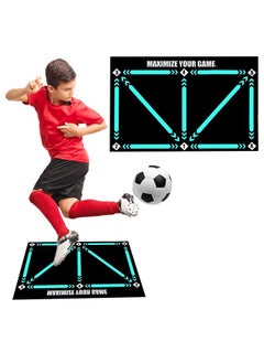 Buy Soccer training mat, Dribble Silent Sports Auxiliary Props, Football Door Mat Anti-Skid Carpet for Corner Football Field Ground, Training Pace Ball Control Player Equipment (60 X 90CM) in UAE