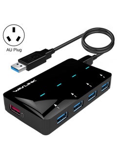 Buy WAVLINK WL-UH3042P1 2.4A Fast Charging Adapter for Keyboard Mouse 4-Port USB3.0 HUB(AU Plug) in UAE